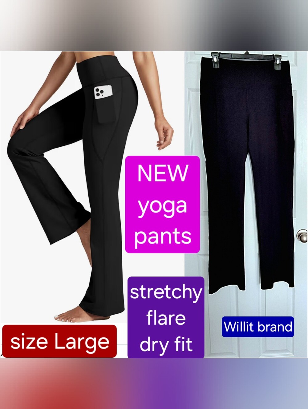 Yoga Pants - NWOT Dry Fit High Waisted Stretchy Flare Pants